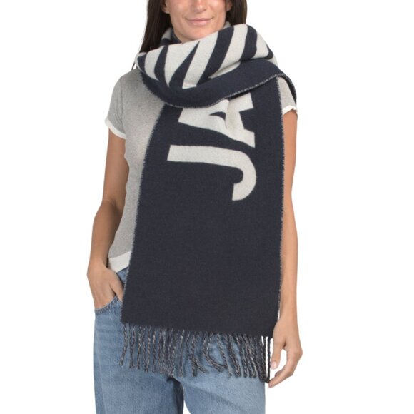 JACQUEMUS Navy Made In Italy Wool Lecharpe Scarf - Picture 1 of 2